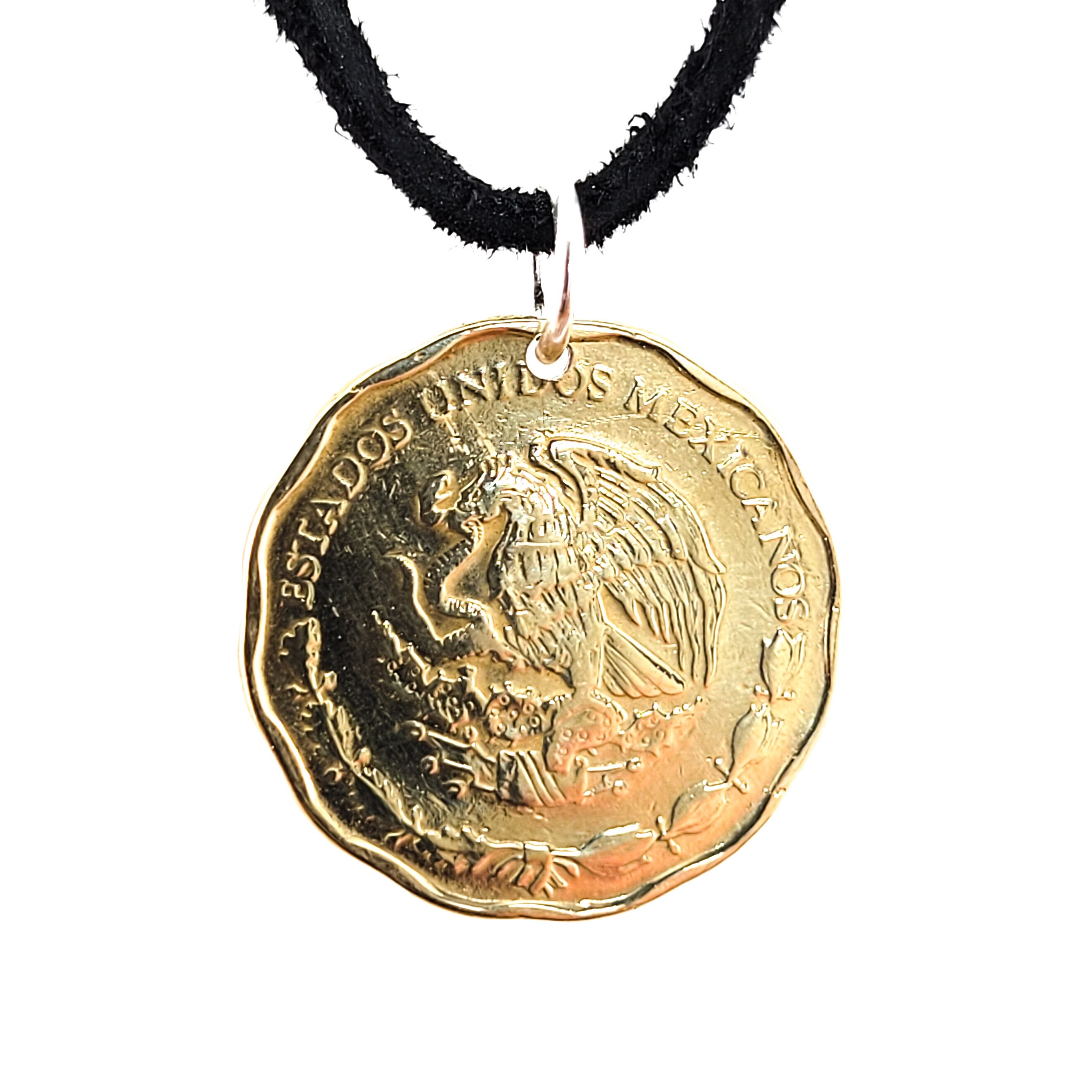 Mexican Coin Necklace 50 Centavos Coin 
