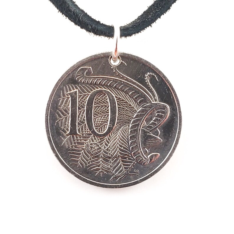 Australian Coin Necklace 10 Cents Coin Pendant Mens Etsy