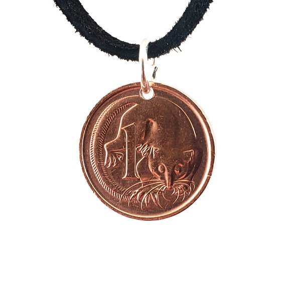 Possum Coin Necklace Australian 1 Cent 