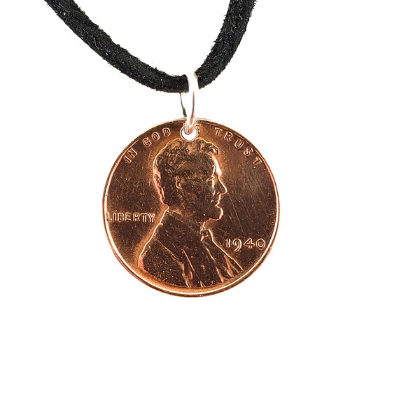 1940s Lucky Penny Coin Necklace United 