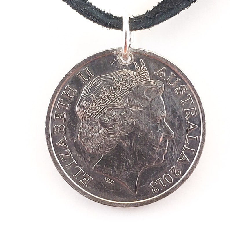 Australian Coin Necklace 10 Cents Coin Pendant Mens Etsy