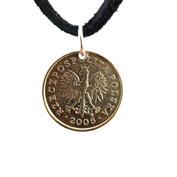 Polish Eagle Coin Necklace 2 Grosze 