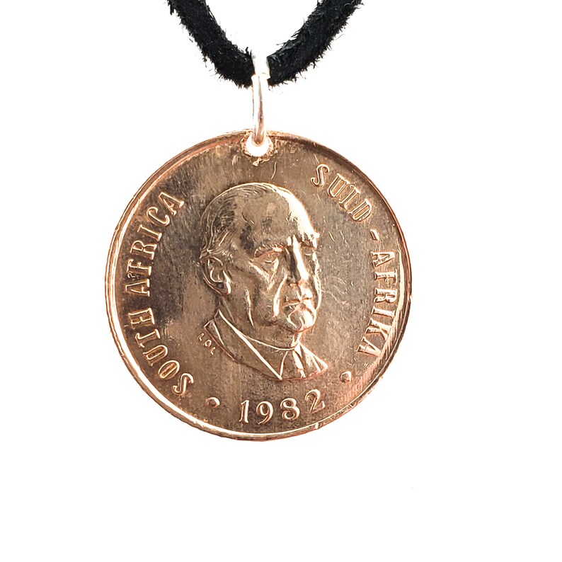 Wildebeest Coin Necklace South Africa 2 Cents Mens Necklace Etsy