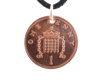 本物の 1 セント硬貨で作られたヴィンテージ 1984 年 USA コイン