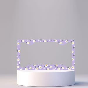 Flower License Plate Cover, Daisy License Plate Frame, Floral License Plate Holder, Color License Plate Frame, Cute Car Accessory