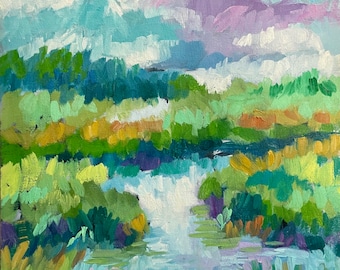 Abstract Marsh, original oil