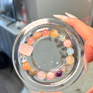 Natural Super Seven Crystal Bracelet – Healing Energy, Chakra Balancing, Protection & Spiritual Growth Jewelry