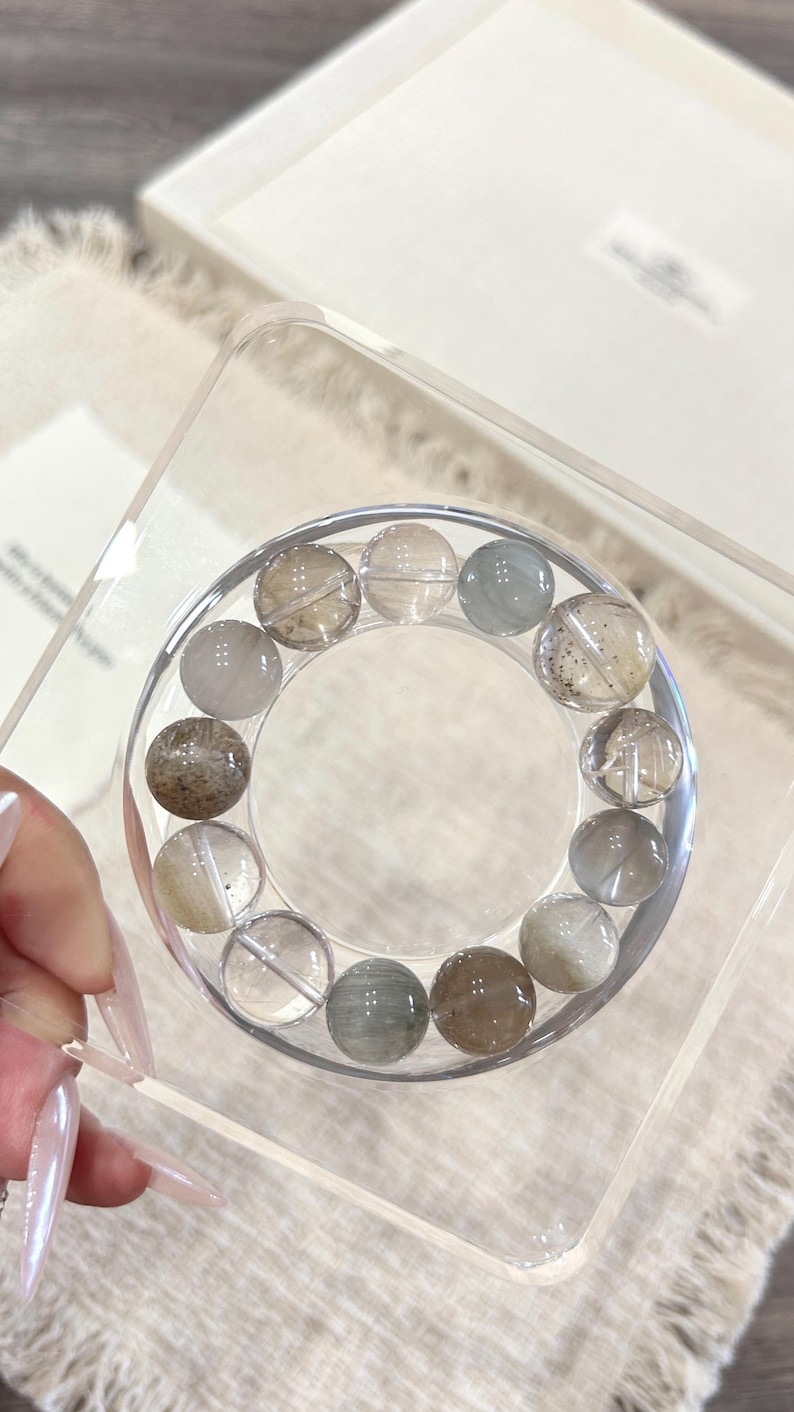 Pyrite Rabbit Natural Multi-color Rabbit Hair Quartz Bracelet Rutilated Crystal ...