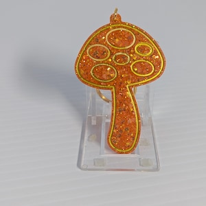 Resin Mushroom Keychain