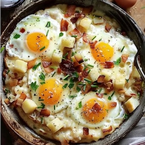 La migliore ricetta per la colazione in pentola a cottura lenta Mountain Man / Sostanziosa casseruola di uova in pentola a cottura lenta / Download immediato / PDF stampabile