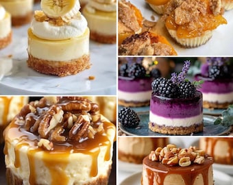 5 ricette facili e veloci per mini cheesecake per gli amanti dei dolci / Download immediato / PDF stampabile