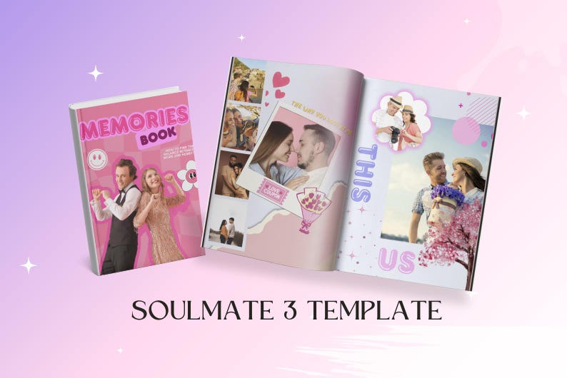 Couples Memories Book – Editable Digital Scrapbook Canva Template, 50 ...