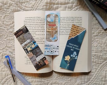 Shatter Me Bookmarks | Aesthetic Collage, Song-Inspired, Quote Set
