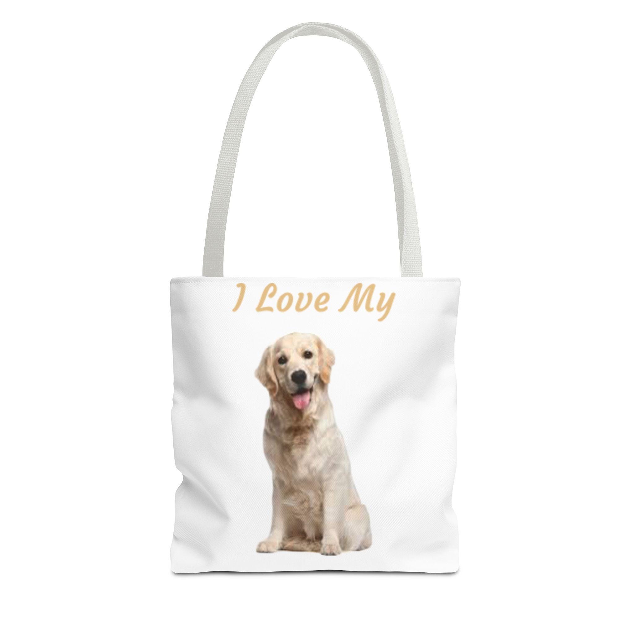 Labrador Retriever Dog Lover Tote Bag, I Love My Dog Canvas Tote, Pet Owner Gift, Animal Lover Accessory, Personalized Dog Mom Tote
