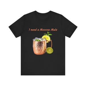 Moscow Mule Tee, Perfect for Cocktail Lovers, Unisex Short Sleeve Shirt, Gift for Bartenders, Summer Party Apparel, Fun Drink T-Shirt