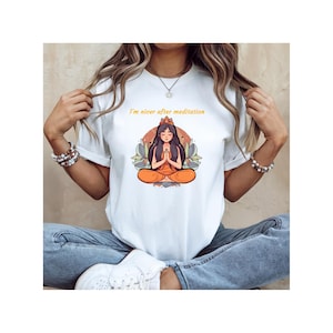 Meditation Reflection Tee, Mindfulness Shirt, Yoga Gift, Unisex Spiritual Tee, Relaxation Apparel, Meditation Lover&#39;s Gift