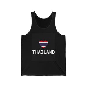 Herz Thailand Unisex Jersey Tank, süßes Thailand Geschenk, Reise Souvenir, Sommer Top, LGBTQ Pride Kleidung