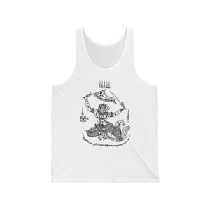 Camiseta de Muay Thai con tatuajes tailandeses de Sak Yant y tatuajes espirituales de Hanuman, regalo mágico de Tailandia.