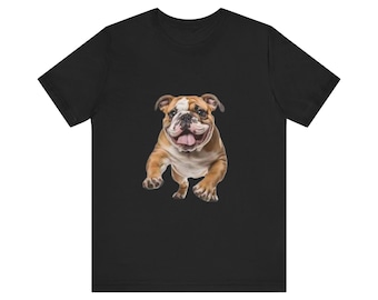 I Love My Bulldog Unisex Jersey Tee, Casual Pet Lover Shirt, Dog Owner Gift, Animal Lover Apparel, Fun Dog T-Shirt, Everyday Wear