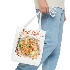 Pad Thai Tote Bag, Thai Food Lover Tote, Funny Thai Food Tote, Love Asian Food Gift, Thailand Food Lover Gift, Thailand Trip