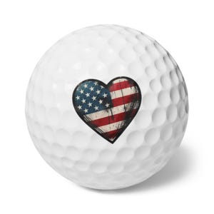 Patriotic Golf Balls Set - Perfect for Father&#39;s Day, Golf Lovers, Summer BBQs, Gift for Him, USA Themed Golf Gear