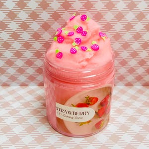Strawberry Cloud Slime, Cloud Slime, Slime Shop, Therapy Slime, Stress Toy, Sensory Toy, Slime for Adult, Gift for Her/Him, Aromatherapy