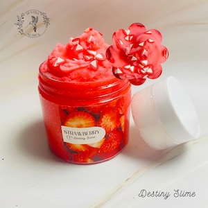 Strawberry Cloud Slime, Cloud slime, Slime Shop, Therapy Slime, Stress Toy, Sensory Toy, Slime for Adult, Gift For Her/Him