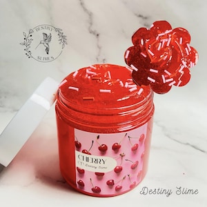 Cherry Clear Slime, Clear slime, Slime Shop, Therapy Slime, Stress Toy, Sensory Toy, Slime for Adult, Gift For Her/Him, Aromatherapy Slime