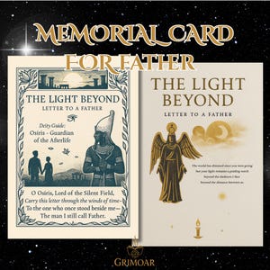 Carte commémorative personnalisée pour père, la lumière au-delà, lettre au ciel modifiable, carte de sympathie imprimable, cadeau de deuil pour la perte d'un père