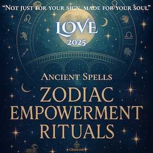 Gepersonaliseerde dierenriem liefdesritueel pdf 2025 | Aangepaste spirituele spreuk downloaden | Celestial-zelfzorgcadeau | Op astrologie gebaseerd magisch ritueel