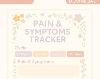 Cycle Syncing & Symptom Management Tracker | Digital Wellness Planner for Hormone Health, Endometriosis, PCOS