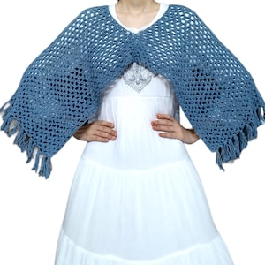 Handmade Crochet Cape, Handcrafted Crochet Cape/Scarf, Women&#39;s Clothing Item, Women&#39;s Sweater Cape, Women&#39;s Sweater Cardigan