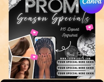 Folleto de ofertas de graduación: Plantilla de citas de belleza (Canva)