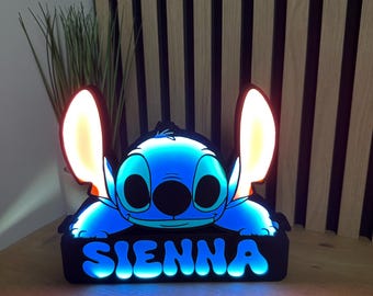 Personalised Stitch Inspired Character Lightbox | Cute Glowing Gift for Kids & Fans