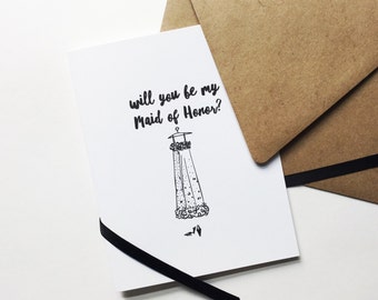 Will you be my maid of honor? Greeting Card