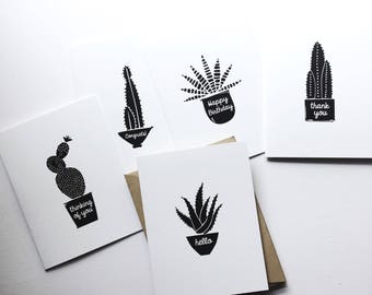 Succulent + Cactus 'variety of occasions' Greeting Card Pack