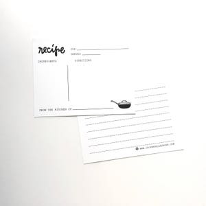 recipe card set of 20, foodie gift, recycled image 2