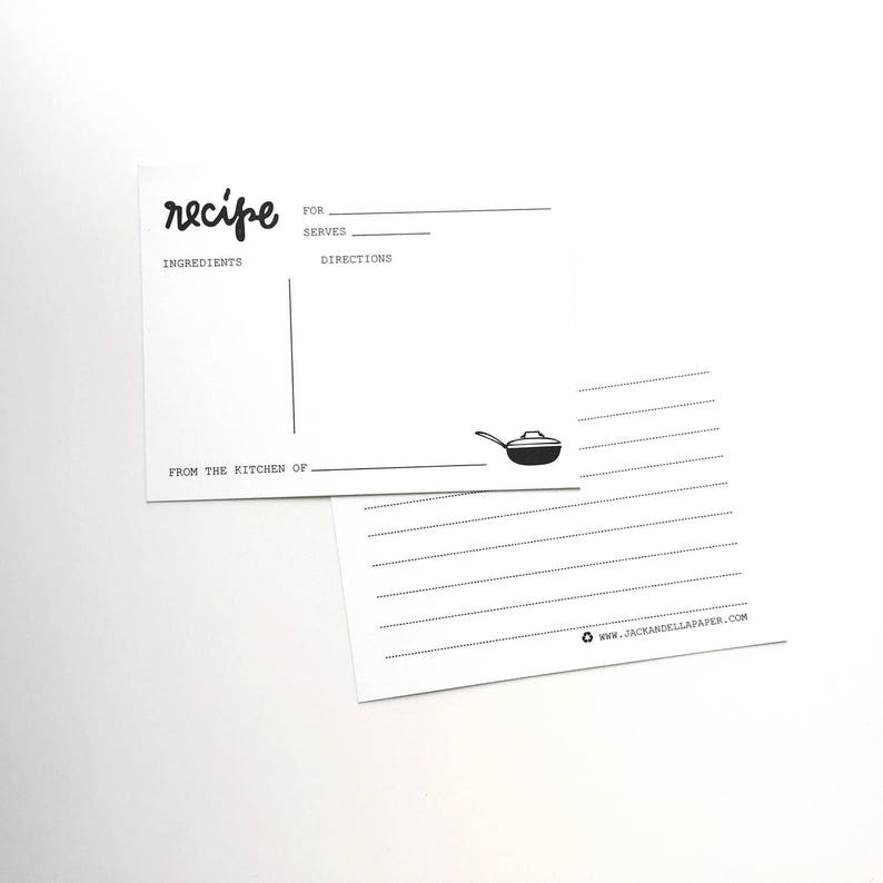 recipe card set of 20, foodie gift, recycled image 2