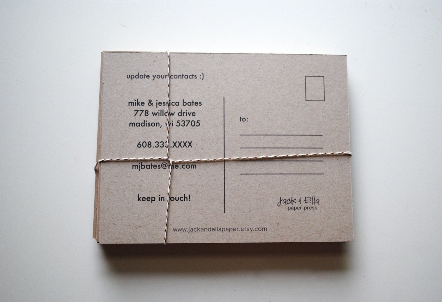 Addressing Post Cards Change of Address Postcards (new Digs Style) - Set of 40- Moving ...