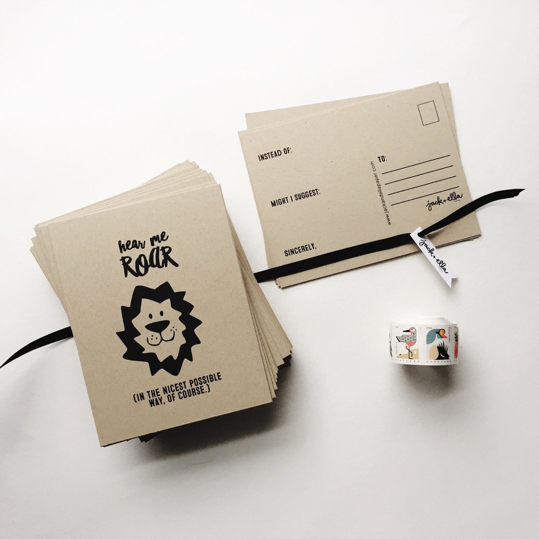 Hear Me Roar Postcard Set - Getting Your Voice Heard - Etsy