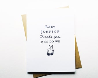 Sweet + Simple Baby Thank You Notes, customized, personalized