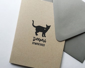 subtle + sweet pet cat sympathy greeting card