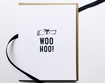 graduation greeting ... woo hoo, Graduation Greeting Card, Diploma, Graduate Card