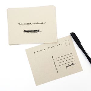 postcards from camp - set of 12, Postcard Camp, Rustic and Modern Postcards, Kid&#39;s Postcards