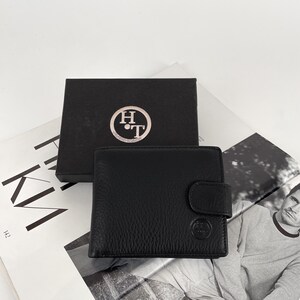 Carteras de cuero para hombre, carteras para hombre, diseño delgado con ranuras para tarjetas y compartimento para efectivo, perfectas para uso diario, regalo para él, regalo para esposo