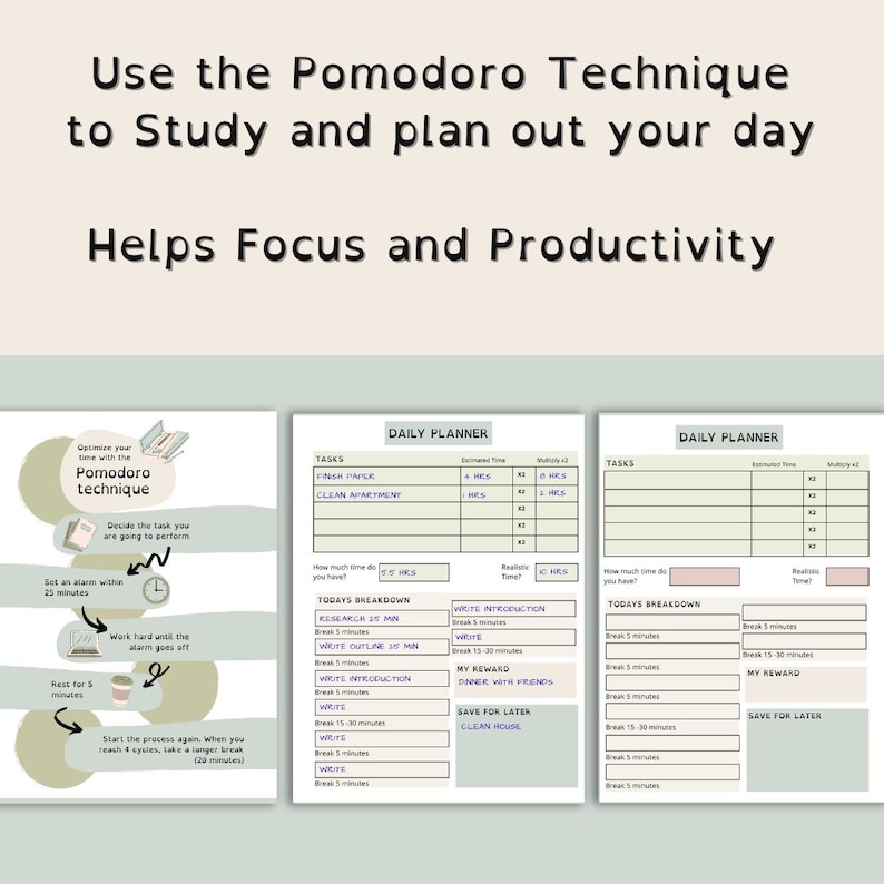 ADHD Student Planner 2026/2027 | Assignment Tracker | Brain Dump | Printable A5 | US Letter | Dyslexia-Friendly image 4