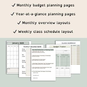 ADHD Student Planner 2026/2027 | Assignment Tracker | Brain Dump | Printable A5 | US Letter | Dyslexia-Friendly image 2