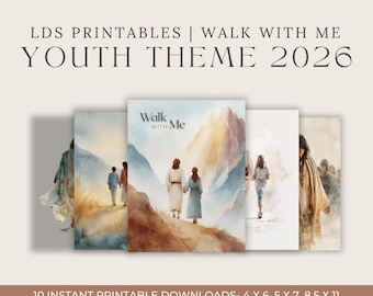 共に歩もう | 青少年テーマ 2026 印刷可能なカード | LDS 青少年 | 教会活動 | 信仰のインスピレーションを与える印刷物