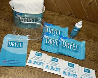 Kit iniziale Dryel per lavaggio a secco domestico, 3 carichi, 12 capi, Clean Breeze, 2003 (aperto).