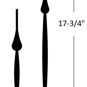 May include: Black clock hands, one long and one short, with a pointed tip. The long hand measures 17-3/4 inches. The short hand is labeled #11.